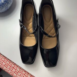Rachel Zoe Black Patent Leather Mary Jane Shoes